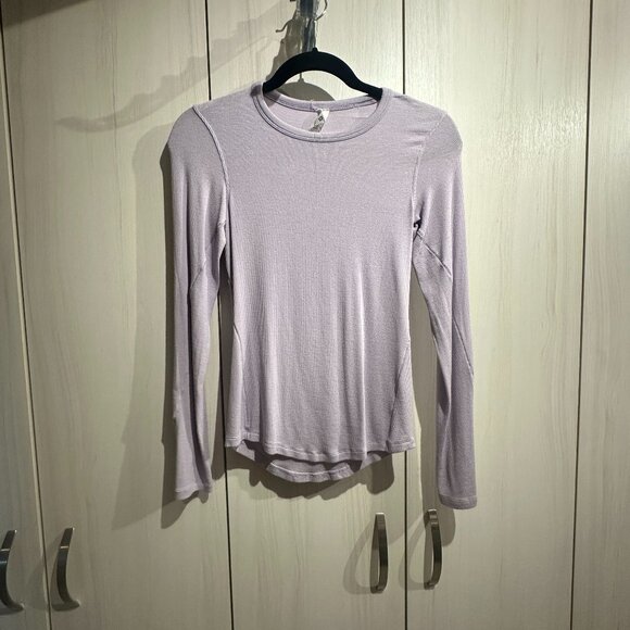 Like new Lululemon Ribbed Long Sleeve - Lavender 2 - Picture 1 of 3